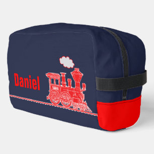 Trousse De Toilette Enfants nommés train à vapeur rouge voyage