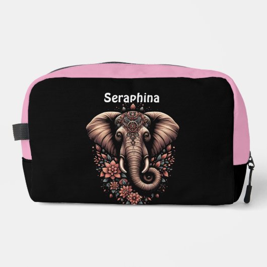 Trousse De Toilette Éphant floral (Recto)