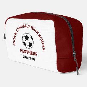 Trousse De Toilette Équipe de football personnalisée du lycée Maroon