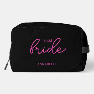 Trousse De Toilette Équipe Mariée Mariage noir et rose Enterrement de