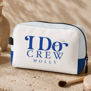 Trousse De Toilette Équipe Moderne de Mariage en Bleu Cobalt Demoisell