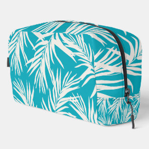 Trousse De Toilette Eté Bleu Tropical Feuilles Plage Décor