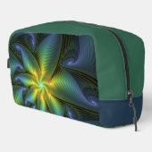 Trousse De Toilette Etoile Abstraite, Bleu brillant Vert Or Fractal Ar (Coin droit)