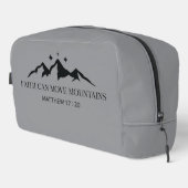 Trousse De Toilette Faith can move mountains.” — Matthew 17:20  (Coin droit)