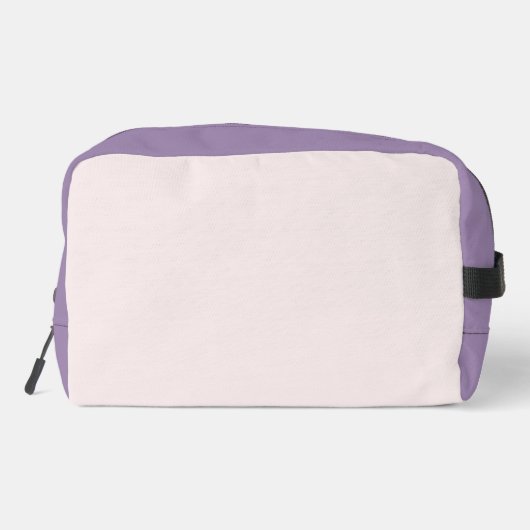 Trousse De Toilette Feminine Script Nom & Initiales Solid Blush Violet (Verso)