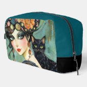 Trousse De Toilette Femme élégante et chat (Coin droit)