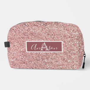 Trousse De Toilette Fille Rose Parties scintillant or étincelles Nom d