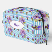 Filles de fleurs à rayures bleues violettes Pensée