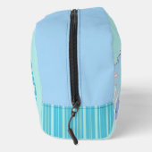 Trousse De Toilette Filles nom mignon poney aquarelle bleu aqua (Droite)