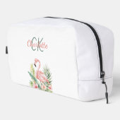 Trousse De Toilette Flamant rose tropical été monogramme (Coin droit)
