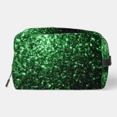 Trousse De Toilette Flamme de parties scintillant vert foncé (Verso)