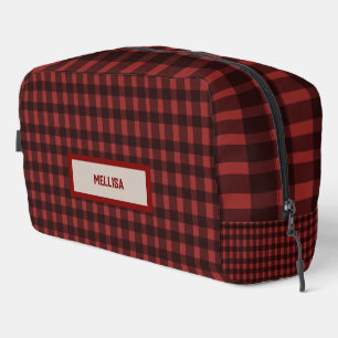 Trousse De Toilette Flannel Fling avant anneau rouge plaid bachelorett