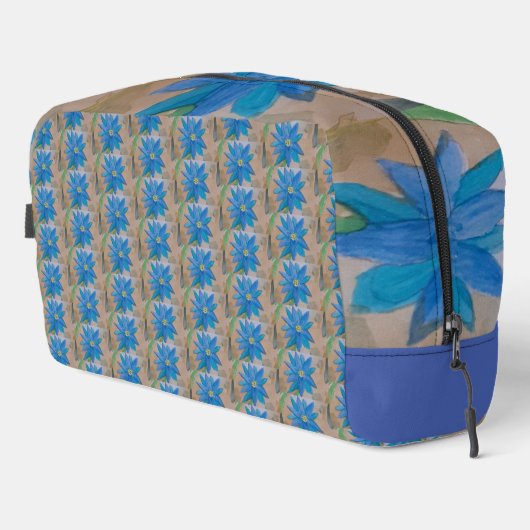 Trousse De Toilette Fleur bleue (Coin droit)