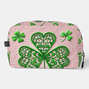 Trousse De Toilette Fleur de dentelle coquette trèfle Saint-Patrick