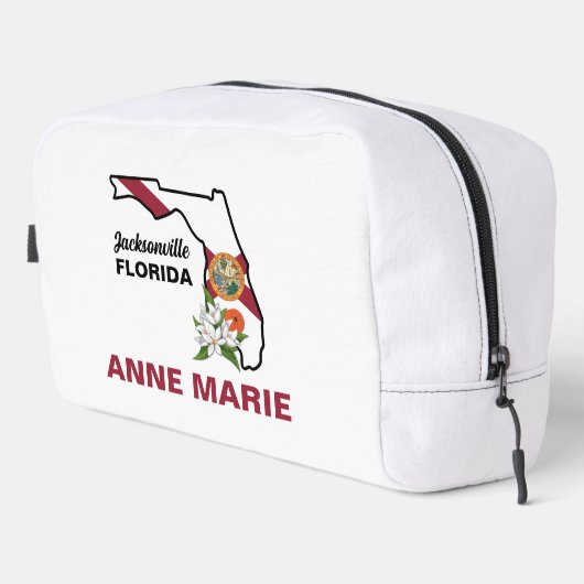 Trousse De Toilette Fleur d'état Floride personnalisée Fleur Orange Bl (Coin droit)