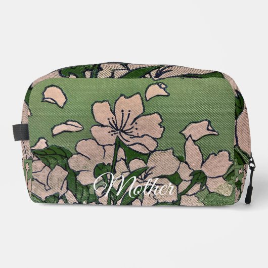 Trousse De Toilette Fleur rose verte (Recto)