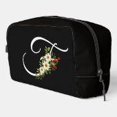 Trousse De Toilette Fleur rouge initiale de monogramme classique cadea (Coin droit)