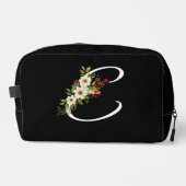 Trousse De Toilette Fleur rouge initiale de monogramme classique cadea (Recto)
