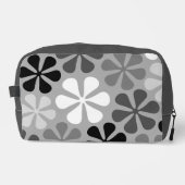 Trousse De Toilette Fleurs Abstraites Gris noir blanc (Recto)
