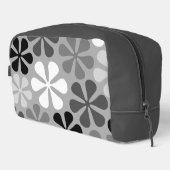 Trousse De Toilette Fleurs Abstraites Gris noir blanc (Coin droit)