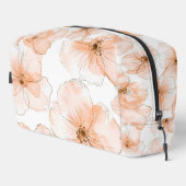 Trousse De Toilette Fleurs blanches orange pêche (Coin droit)