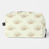 Trousse De Toilette Fleurs Bleues, Fleurs Rouges, Motif De Fleurs (Recto)