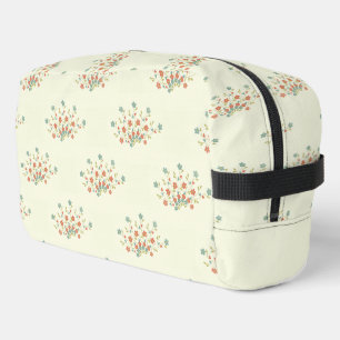 Trousse De Toilette Fleurs Bleues, Fleurs Rouges, Motif De Fleurs