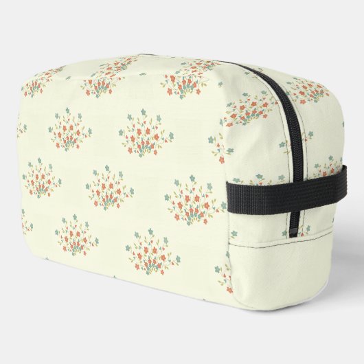 Trousse De Toilette Fleurs Bleues, Fleurs Rouges, Motif De Fleurs (Coin gauche)