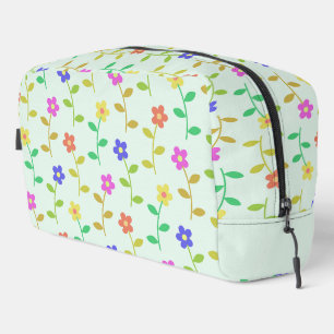 Trousse De Toilette Fleurs colorées, Motif Floral, Verdure, Boho