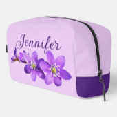 Trousse De Toilette Fleurs de Hepatica violettes Nom Violet clair (Coin droit)