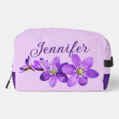 Trousse De Toilette Fleurs de Hepatica violettes Nom Violet clair (Verso)