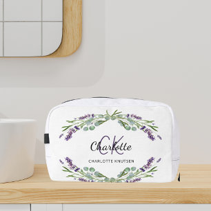 Trousse De Toilette Fleurs de lavande nom de verdure monogramme