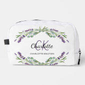 Trousse De Toilette Fleurs de lavande nom de verdure monogramme (Recto)