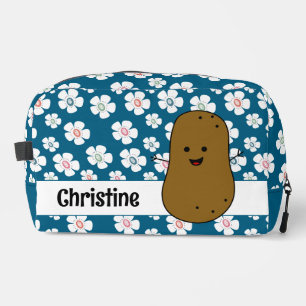 Trousse De Toilette Fleurs marguerites Océan Bleu Brown Pomme de terre