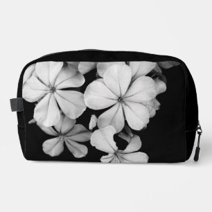 Trousse De Toilette Fleurs noires et blanches en gros plan