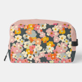 Trousse De Toilette Fleurs rose à monogramme initial (Verso)