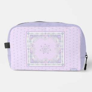 Trousse De Toilette flocon de neige violet clair et coeur étincelant