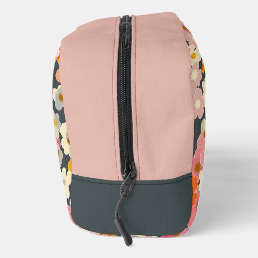 Trousse De Toilette Flores rose monogramme initial (Droite)