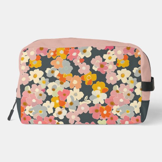 Trousse De Toilette Flores rose monogramme initial (Verso)