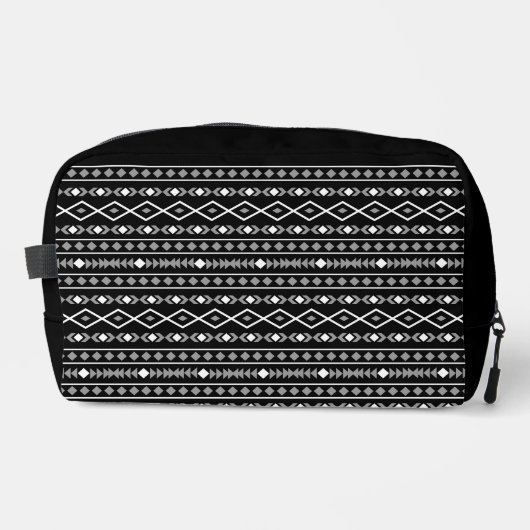 Trousse De Toilette Formes Aztec Motif gris noir (Recto)