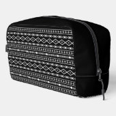 Trousse De Toilette Formes Aztec Motif gris noir (Coin droit)