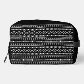 Trousse De Toilette Formes Aztec Motif gris noir (Verso)