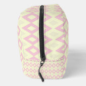 Trousse De Toilette Formes de diamant rose et blanc sur (Droite)