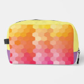 Trousse De Toilette Formes Hexagones géométriques jaune rose (Recto)