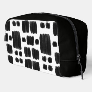 Trousse De Toilette Formes peintes en noir et blanc
