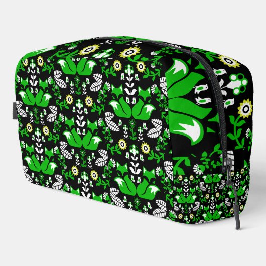 Trousse De Toilette Fox Nordic Scandinavian Folk Art nappe (Coin droit)