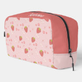 Trousse De Toilette Fraise mignonne aux fleurs. (Coin droit)