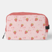 Trousse De Toilette Fraise mignonne aux fleurs. (Verso)