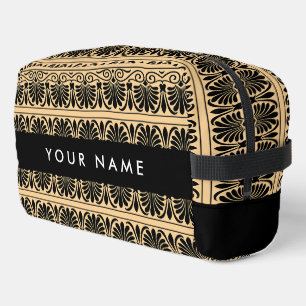 Trousse De Toilette Fret Grec Arabesque Brown, Votre Nom, Personnalise