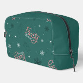Trousse De Toilette Frosty Snowman Green Snowflake Motif (Coin droit)